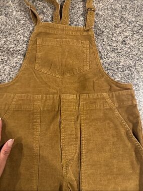 aerie Mustard Corduroy Overalls